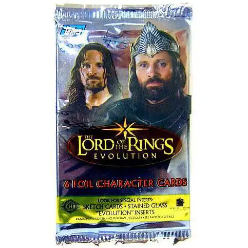 The Lord of the Rings Topps Evolution Trading Card Pack [6 Cards]