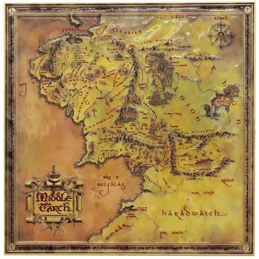 The Lord of the Rings 5.9-Inch Metal Map (Pre-Order ships January)