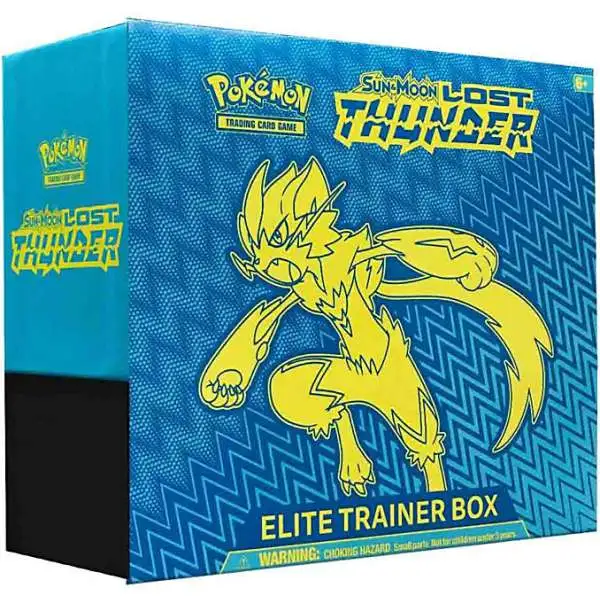 Pokemon Sun & Moon Lost Thunder Zeraora Elite Trainer Box [8 Booster Packs, 65 Card Sleeves, 45 Energy Cards & More]