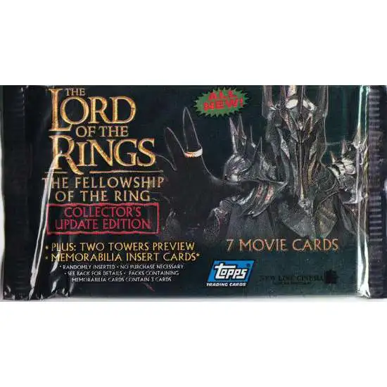 The Lord of the Rings Topps Update Edition The Fellowship of the Ring Trading Card Pack [7 Cards]