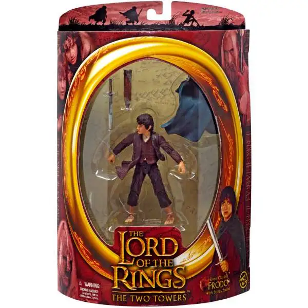 The Lord of the Rings The Two Towers Elven Cloaked Frodo Baggins Action Figure [with Sting Sword]