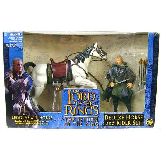 The Lord of the Rings The Return of the King Deluxe Horse and Rider Set Legolas with Horse Action Figure Set