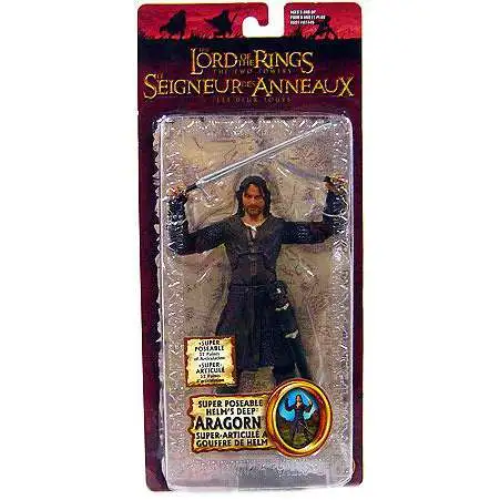 The Lord of the Rings The Two Towers Super Poseable Aragorn Action Figure [Helm's Deep]