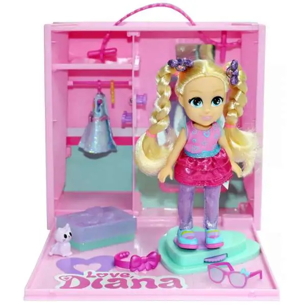 Love, Diana Mini Mall Mystery Shopper 6-Inch Doll & Playset [LIGHT PINK Case, Version 1]