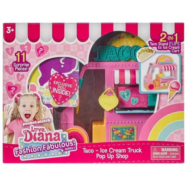 Love, Diana Fashion Fabulous! Series 1 Taco - Ice Cream Truck Pop Up Shop Playset