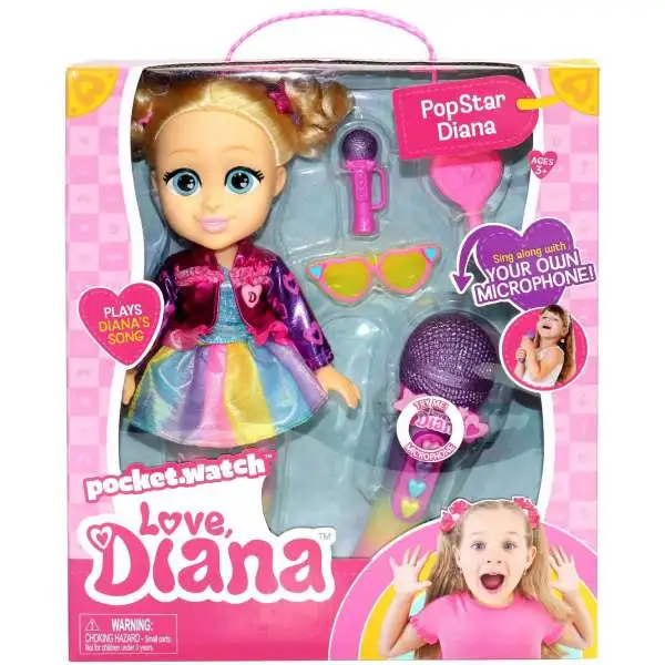 Love, Diana Pop Star Diana 13-Inch Doll Set [with Sing Along Microphone!]