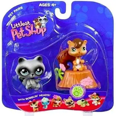Littlest Pet Shop Pet Pairs Chipmunk & Raccoon Figure 2-Pack