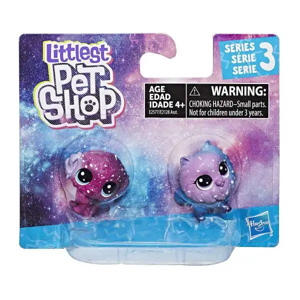 Littlest Pet Shop Cosmic Romulus Waterpup & Starry Pomeran Figure 2-Pack