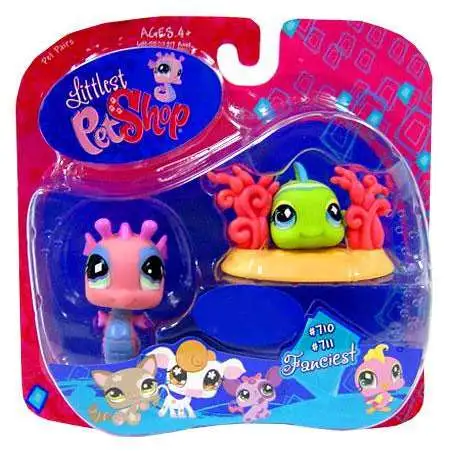 Littlest Pet Shop Seahorse & Clown Fish Exclusive Figure 2-Pack #710, 711