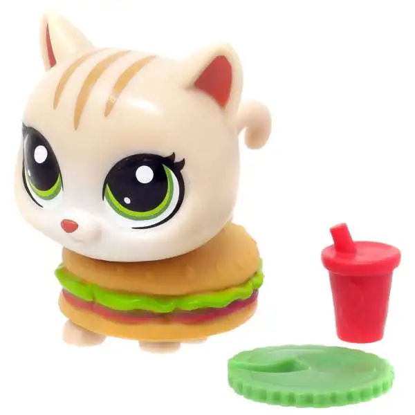 Littlest Pet Shop Series 3 Burger Cat 2-Inch Mini Figure