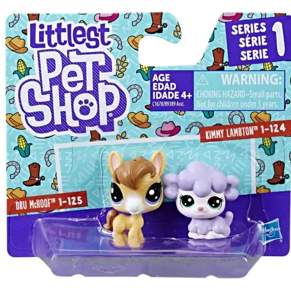 Littlest Pet Shop Dru McHoof & Kimmy Lambton #125, 124