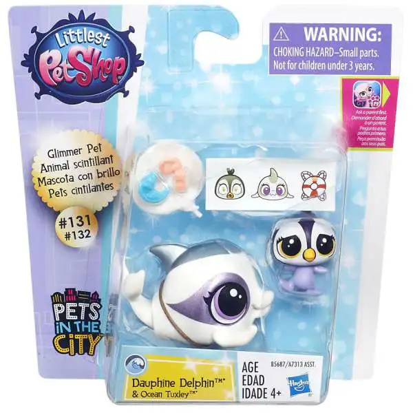 Littlest Pet Shop Pets in the City Dauphine Delphin & Ocean Tuxley Figure 2-pack [Loose]