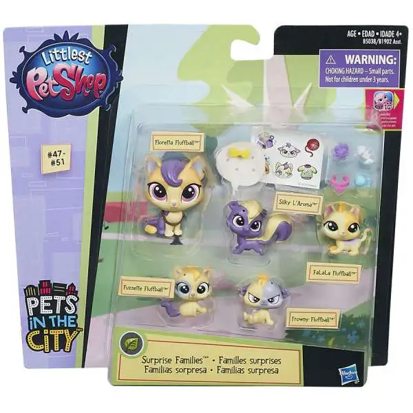 Littlest Pet Shop Surprise Families Calico Cats Mini Pet 5-Pack