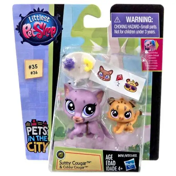 Littlest Pet Shop Pets in the City Sunny & Cubby Cougar Figure 2-pack