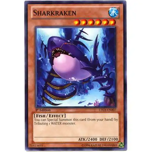 YuGiOh Trading Card Game Lord of the Tachyon Galaxy Common Sharkraken LTGY-EN007