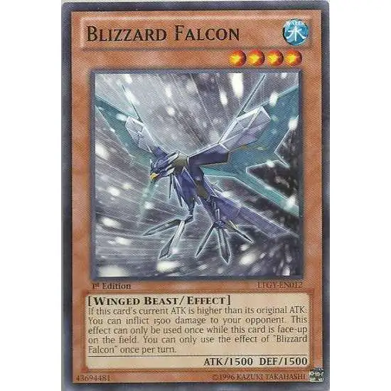 YuGiOh Trading Card Game Lord of the Tachyon Galaxy Common Blizzard Falcon LTGY-EN012