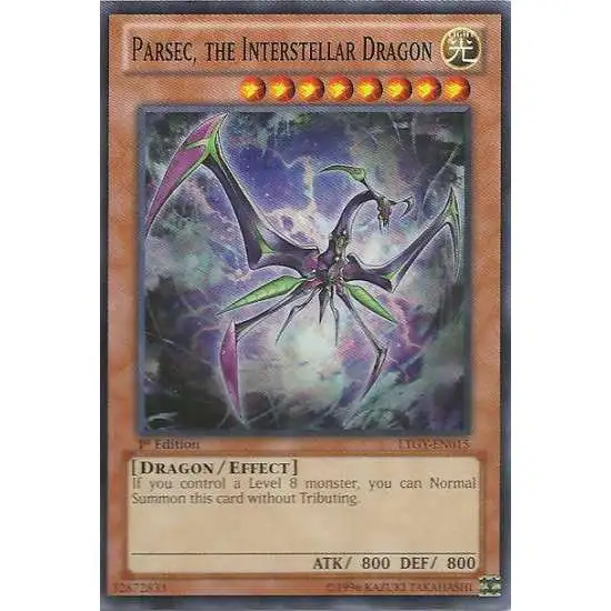 YuGiOh Trading Card Game Lord of the Tachyon Galaxy Common Parsec, the Interstellar Dragon LTGY-EN015