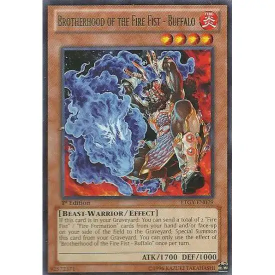 YuGiOh Trading Card Game Lord of the Tachyon Galaxy Rare Brotherhood of the Fire Fist - Buffalo LTGY-EN029