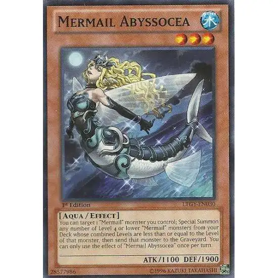 YuGiOh Trading Card Game Lord of the Tachyon Galaxy Common Mermail Abyssocea LTGY-EN030