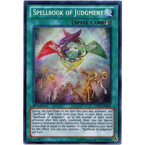 YuGiOh Trading Card Game Lord of the Tachyon Galaxy Secret Rare Spellbook of Judgment LTGY-EN063