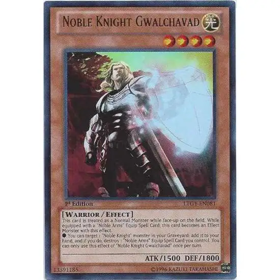 YuGiOh Trading Card Game Lord of the Tachyon Galaxy Ultra Rare Noble Knight Gwalchavad LTGY-EN081
