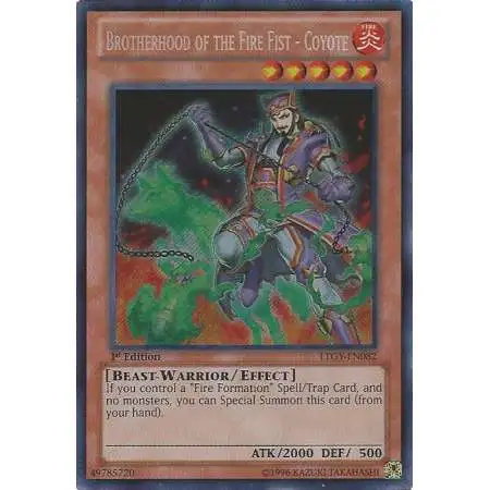 YuGiOh Trading Card Game Lord of the Tachyon Galaxy Secret Rare Brotherhood of the Fire Fist - Coyote LTGY-EN082