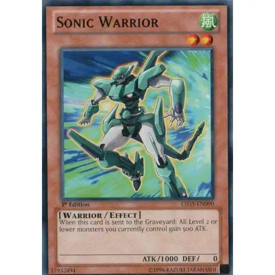 YuGiOh Trading Card Game Lord of the Tachyon Galaxy Common Sonic Warrior LTGY-EN090