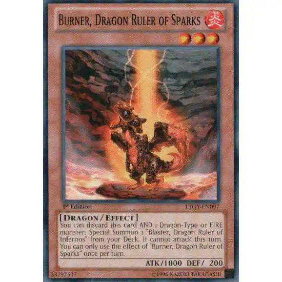 YuGiOh Structure Deck Fire Kings Single Card Common Burner, Dragon