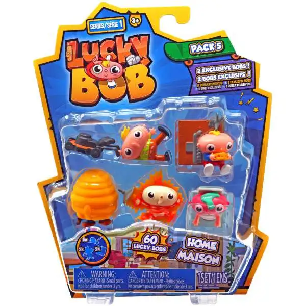 Lucky Bob Mini Figure Series 1 Home 5-Pack [2 Exclusive Bobs!]