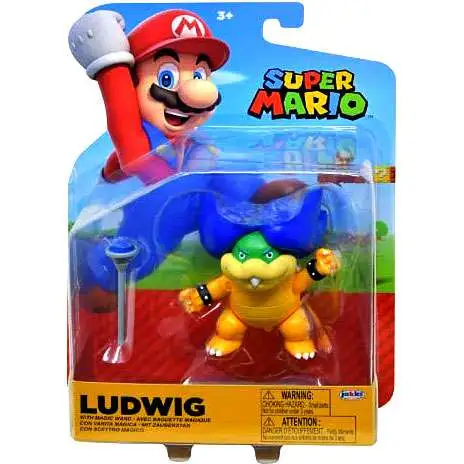 World of Nintendo Super Mario Ludwig Von Koopa Action Figure [with Wand]