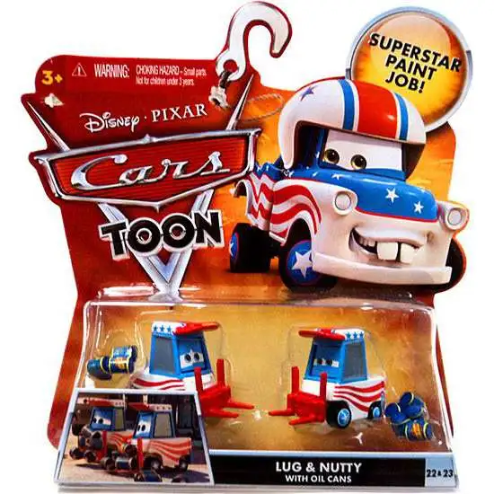 Disney / Pixar Cars Cars Toon Main Series Lug & Nutty with Oil Cans Diecast Car #22 & 23