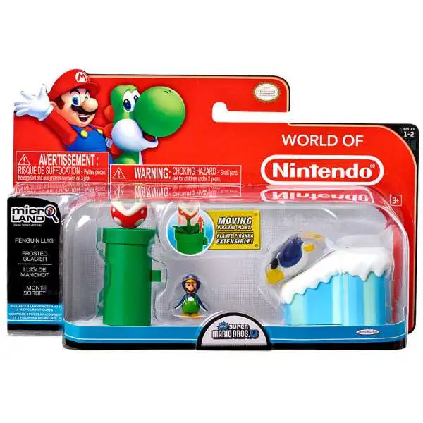 World of Nintendo New Super Mario Bros. U Micro Land Playset Penguin Luigi & Frosted Glacier Playset