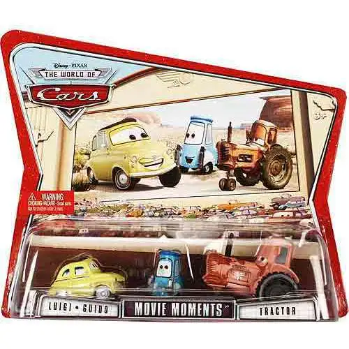 Disney / Pixar Cars The World of Cars Movie Moments Luigi, Guido & Tractor Diecast Car 3-Pack