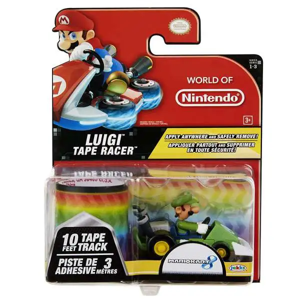 World of Nintendo Mario Kart 8 Tape Racer Luigi Figure