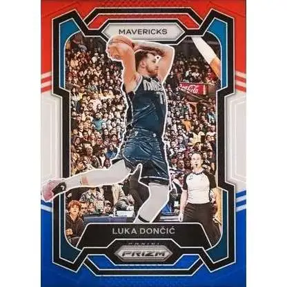 NBA 2023-24 Panini Prizm Red White & Blue Luka Doncic #110