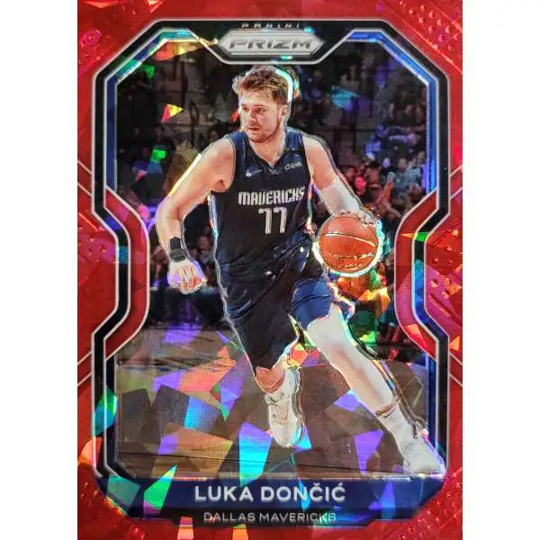 NBA Dallas Mavericks 2020-21 Prizm Basketball Red Cracked Ice Luka Doncic #32