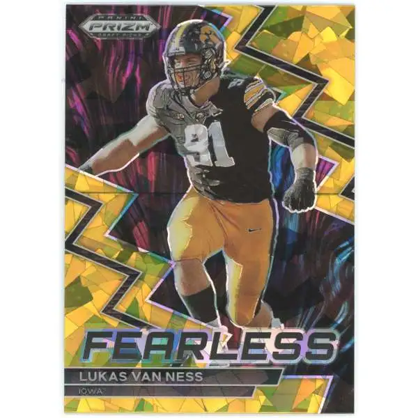 NFL 2023 Panini Prizm Draft Picks Gold Ice Prizm Lukas Van Ness F-11 [Rookie, Fearless]