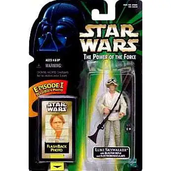 Star Wars A New Hope Power of the Force POTF2 Flashback Luke Skywalker Action Figure [Blaster Rifle & Electrobinoculars]
