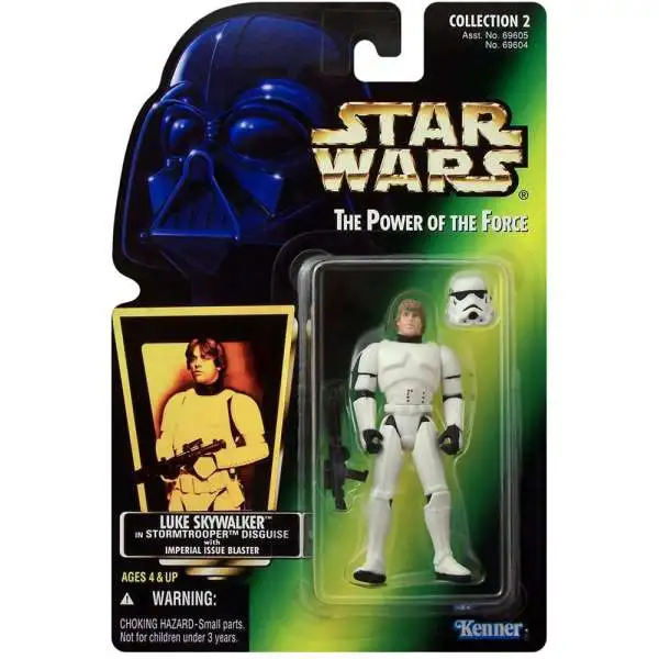 Star Wars A New Hope Power of the Force POTF2 Collection 2 Luke Skywalker in Stormtrooper Disguise Action Figure [Hologram Card]