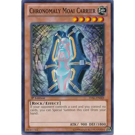 YuGiOh Trading Card Game Legacy of the Valiant Common Chronomaly Moai Carrier LVAL-EN008