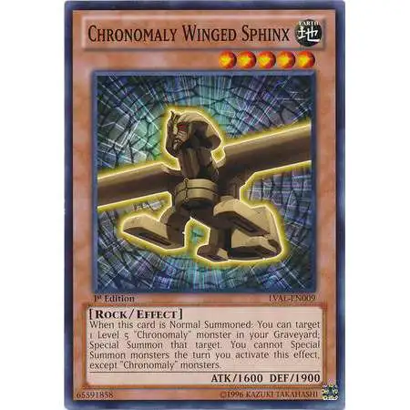 YuGiOh Trading Card Game Legacy of the Valiant Common Chronomaly Winged Sphinx LVAL-EN009