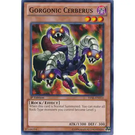 YuGiOh Trading Card Game Legacy of the Valiant Common Gorgonic Cerberus LVAL-EN014