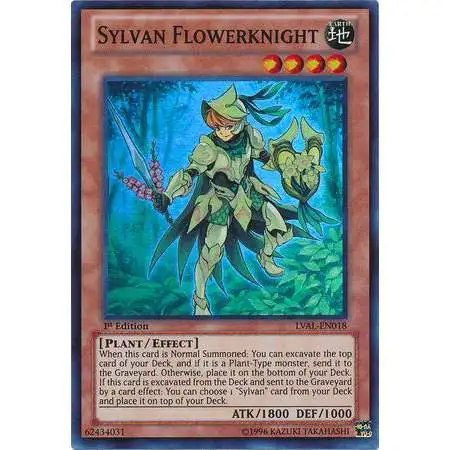 YuGiOh Trading Card Game Legacy of the Valiant Super Rare Sylvan Flowerknight LVAL-EN018
