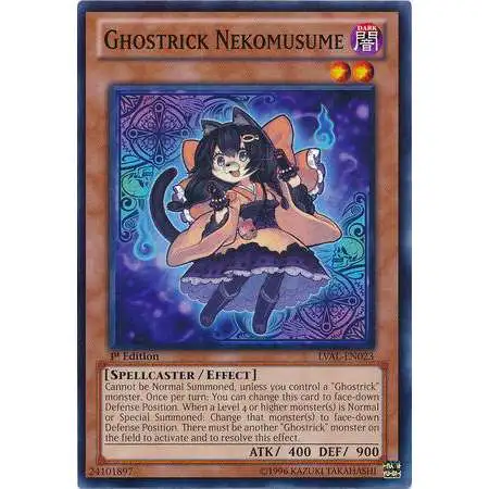 YuGiOh Trading Card Game Legacy of the Valiant Common Ghostrick Nekomusume LVAL-EN023