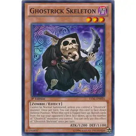 YuGiOh Trading Card Game Legacy of the Valiant Common Ghostrick Skeleton LVAL-EN024