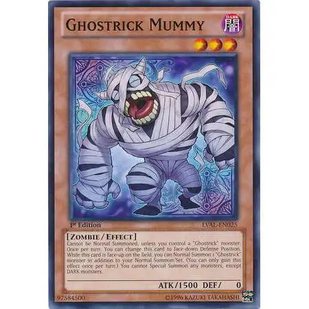 YuGiOh Trading Card Game Legacy of the Valiant Common Ghostrick Mummy LVAL-EN025