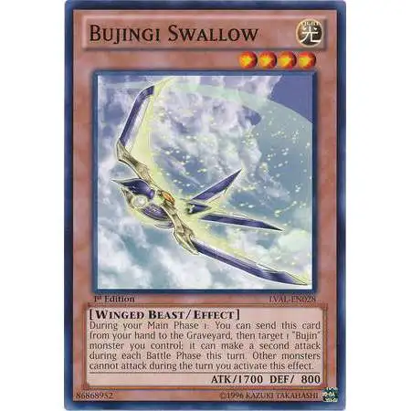YuGiOh Trading Card Game Legacy of the Valiant Common Bujingi Swallow LVAL-EN028