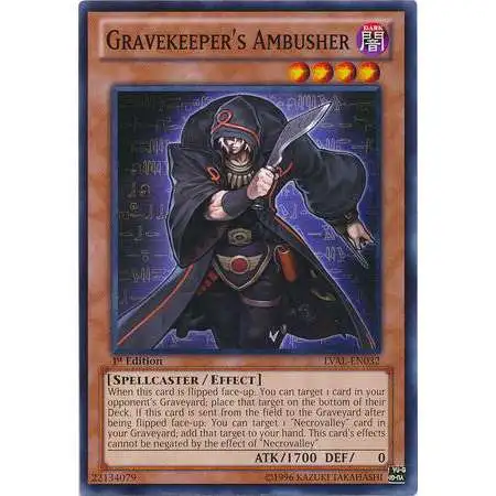 YuGiOh Trading Card Game Legacy of the Valiant Common Gravekeeper's Ambusher LVAL-EN032