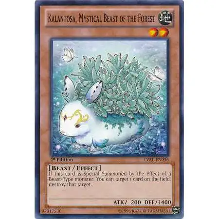 YuGiOh Trading Card Game Legacy of the Valiant Common Kalantosa, Mystical Beast of the Forest LVAL-EN036