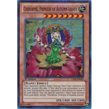 YuGiOh Trading Card Game Legacy of the Valiant Super Rare Chirubime, Princess of Autumn Leaves LVAL-EN039